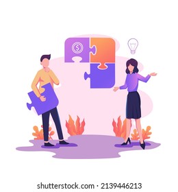 problem solving business support vector illustration design