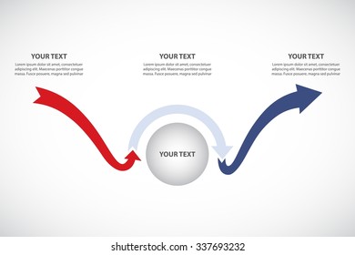 Problem Solving / Change - vector Infographic template with original arrows