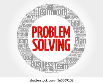 Problem Solving Circle Word Cloud Business Stock Vector (royalty Free 