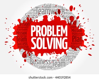 Problem Solving Circle Word Cloud Business Stock Vector (Royalty Free ...