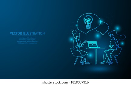 Problem solving concept business, simple blue background. Starlight background