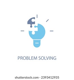 problem solving concept line icon. Simple element illustration. problem solving concept outline symbol design.