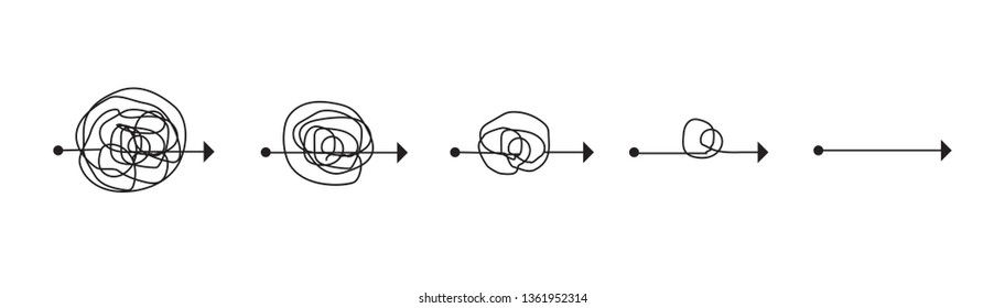 Problem solving concept, problem and solution concept, vector illustration