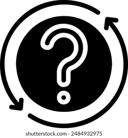 problem solving glyph icon illustration vector