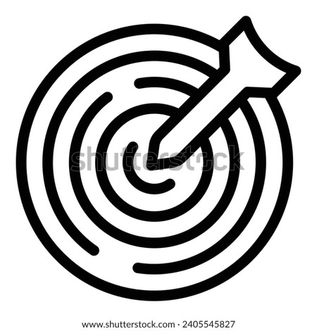 Problem solving goal icon outline vector. Making decision achievement. Solution oriented strategy