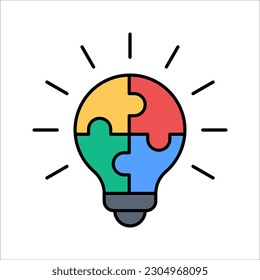 problem solving icon. business line icon style. vector illustration on white background