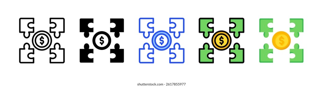 Problem Solving Icon Collection With Multiple Styles