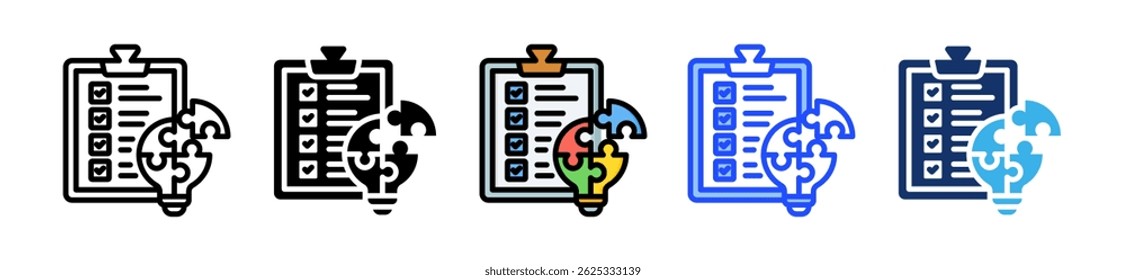 Problem Solving Icon Collection With Multiple Styles