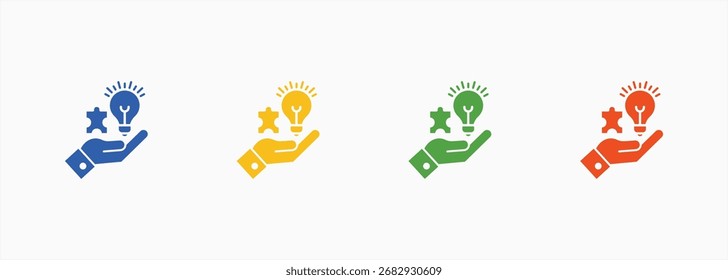 Problem Solving Icon Collection Set Color Multiple Style