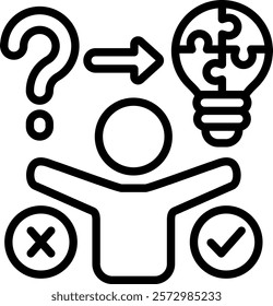 Problem Solving Icon Element For Design