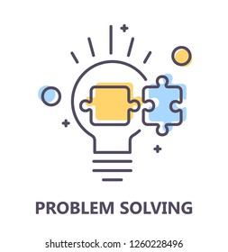 Problem Solving Icon. Flat Design. Vector Illustration