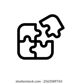 Problem Solving Icon Line Style Design Finance Vector Illustration