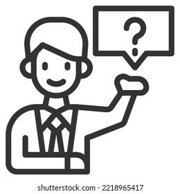 problem solving icon line vector illustration 