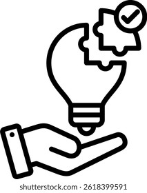 Problem Solving Icon Line Vector Illustration