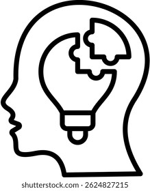 Problem Solving Icon Line Vector Illustration