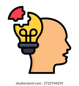 Icono de resolución de problemas Ilustración vectorial de estilo de color lineal