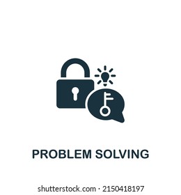 Problem Solving Icon. Monochrome Simple Business Motivation Icon For Templates, Web Design And Infographics