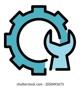 Problem solving icon. Outline problem solving vector icon color flat isolated