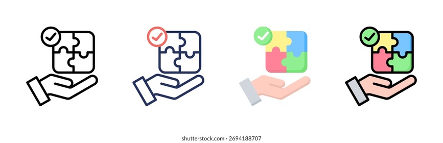 Ícone de Solução de Problemas definir coleção de vários estilos