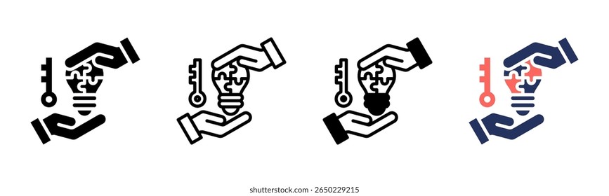 Problem Solving icon sheet multiple style collection