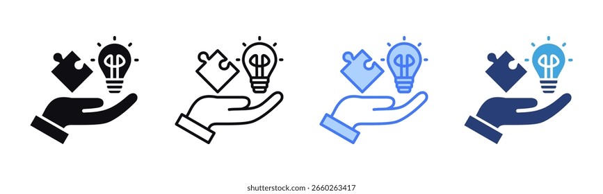 Problem Solving icon sheet multiple style collection