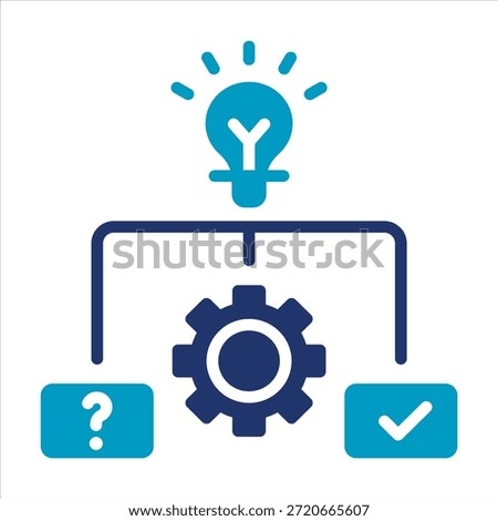 Problem Solving Icon. Simple Vector Glyph Duotone Illustration.