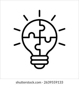 problem solving Icon. Symbol isolated on white background. vector illustration.