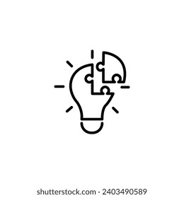 problem solving icon vector illustration. business line icon style. isolated on white background