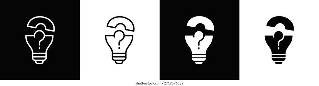Icono de resolución de problemas Estilo de fondo blanco y negro