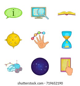 Problem solving icons set. Cartoon set of 9 problem solving vector icons for web isolated on white background