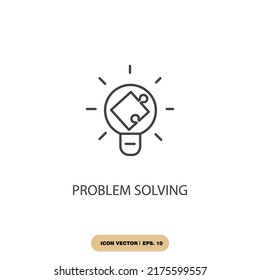 problem solving icons  symbol vector elements for infographic web