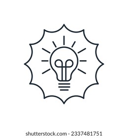Problem solving idea. Vector linear icon isolated on white background.
