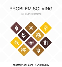 Problem Solving Infographic 10 Option Color Stock Vector (Royalty Free ...