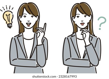 Problem solving ,inspiration, question, office worker
