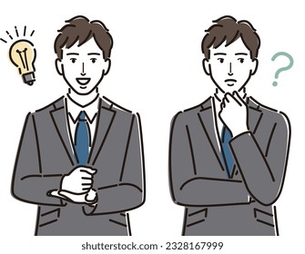 Problem solving ,inspiration, question, office worker