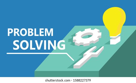 Problem Solving Isometric Vector Design Conceptual
