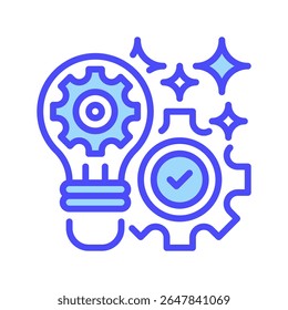 Problem Solving Line Icon, Outline Symbol for Solution Finding, Strategic Thinking, Analytical Process, Challenge Resolution, and Innovation Pathway. Vector Sign Icon.
