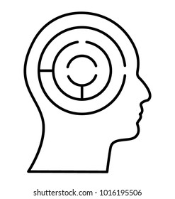 
Problem solving, Line icon solution based thinking
