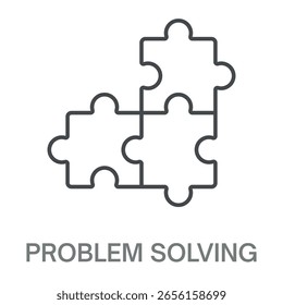 Ícone De Linha De Resolução De Problemas, Ilustração De Símbolo De Contorno De Design De Estilo Simples, Traçado Editável Para Logotipos E Muito Mais