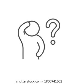 Problem solving line outline icon