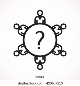 problem solving. meeting Icon