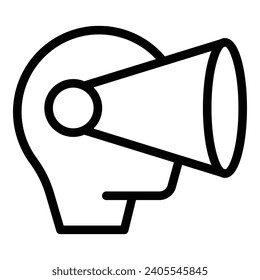 Problem solving oriented icon outline vector. Making decision mindset. Ability to make a choice