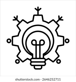 problem solving outline icon vector illustration