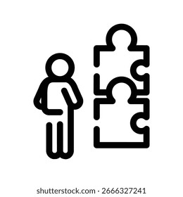 problem solving outline icon vector design good for web or mobile app