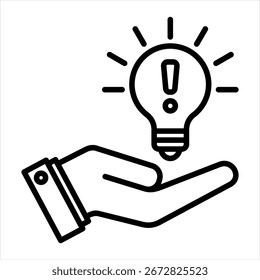 Ilustração do vetor do ícone de contorno da resolução de problemas