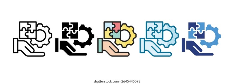 Problem Solving Plan Icon Set Multiple Style Collection