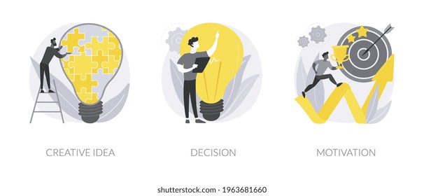 Problem solving skills abstract concept vector illustrations.