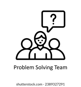 Problem Solving Team vector  outline Design illustration. Symbol on White background EPS 10 File