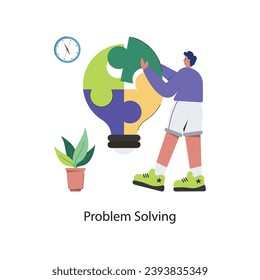 Problem Solving vector Flat Design illustration. Symbol on White background EPS 10 File