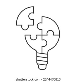 Problem solving vector icon. Line sign for mobile concept and web design. Symbol, logo illustration. Vector graphics